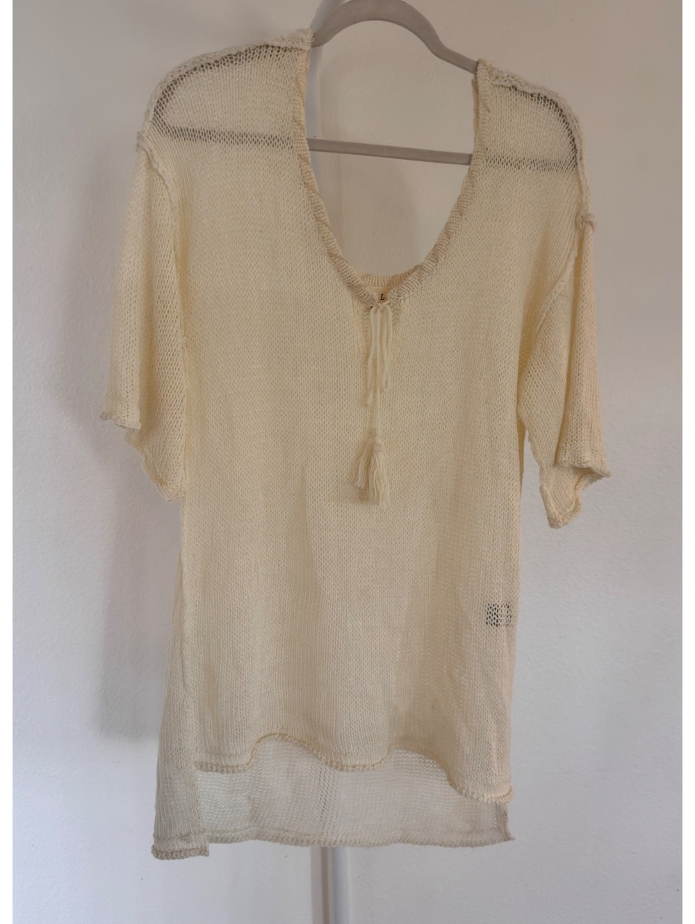 POL- Boho Cream Top/Blouse